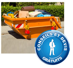 une benne pour gravats et encombrants